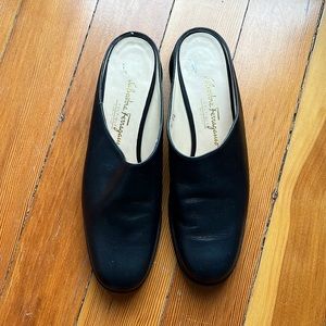 Black Ferragamo Mules